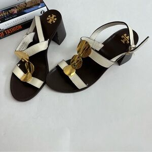 Tory Burch Patos Multi Disk Sandal Block Heel